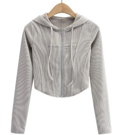 Hooded Cardigan Top Jacket